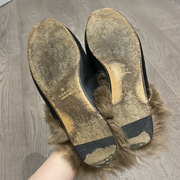 Gucci Princetown Slipper Fur Loafers - Picture 10 of 12